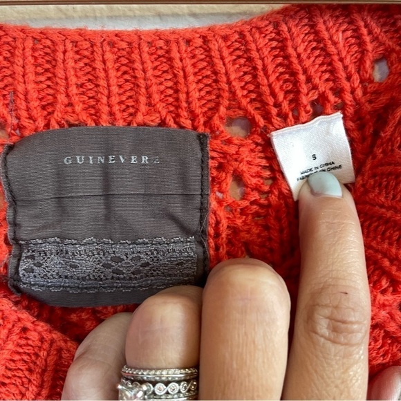 Anthropologie Guinevere Purl Wise Alpaca Wool Blend Balloon Sleeve Sweater Sz SM - Picture 5 of 9